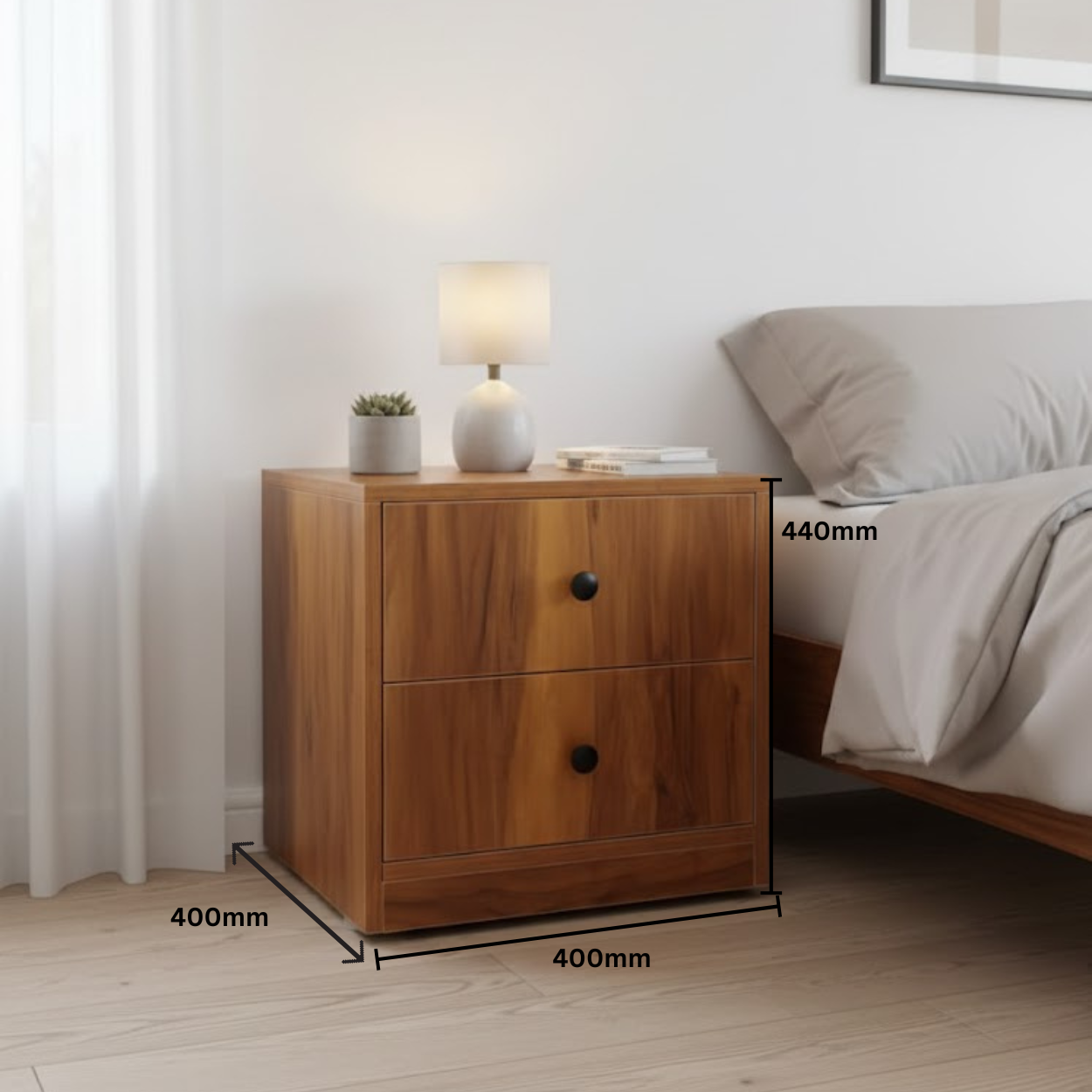 Kale Modern Side Table with Storage - Image 2